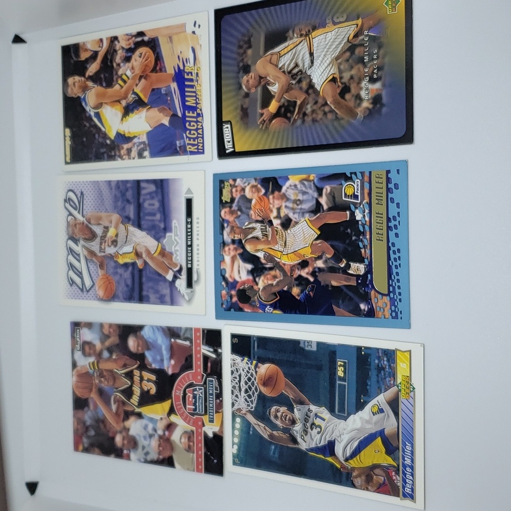 Reggie Miller Indiana Pacers NBA cards 1990's early 2000s set of 6